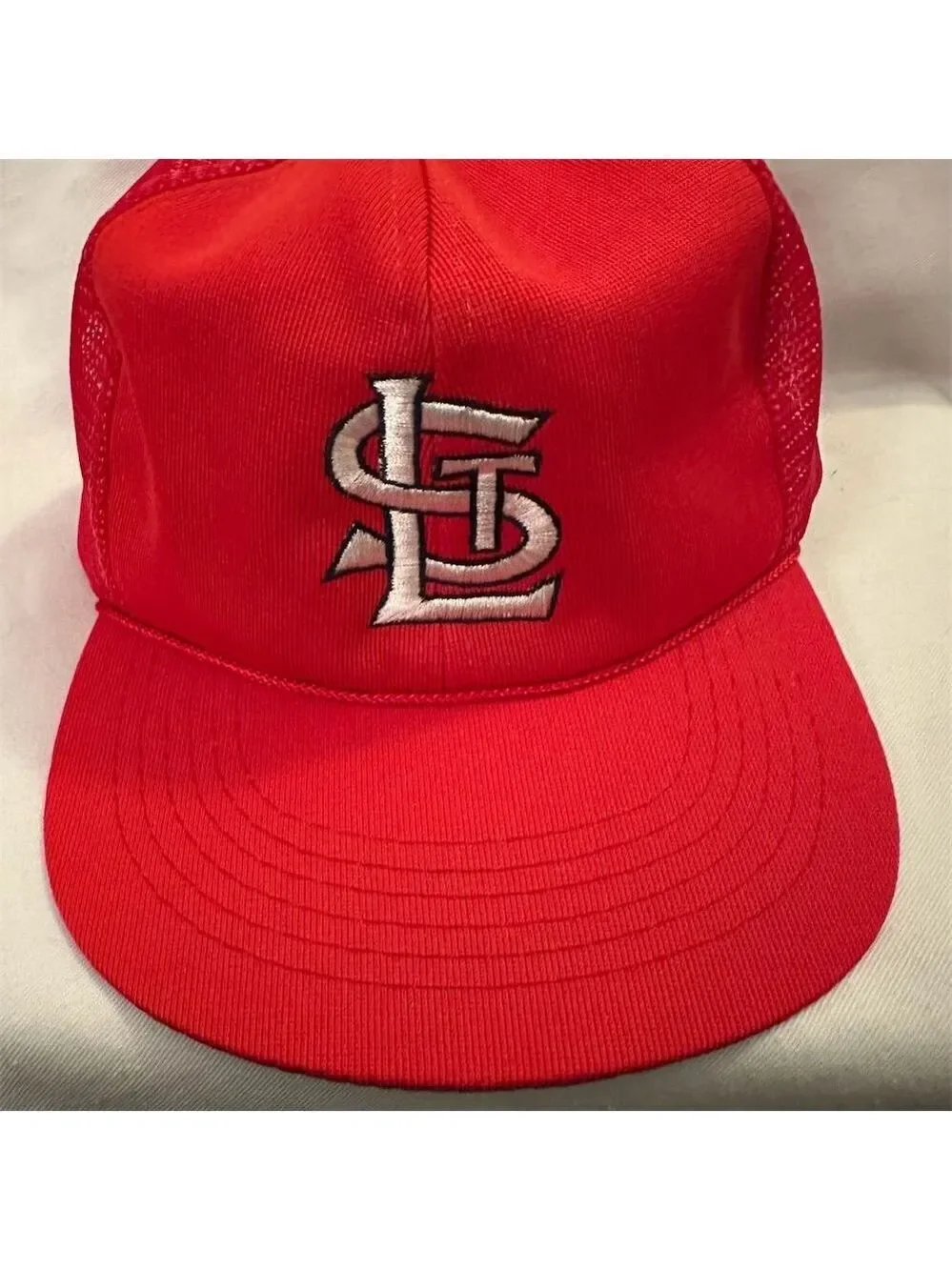 Vintage 90s St. Louis Cardinals Snapback Trucker Hat Red MLB Baseball